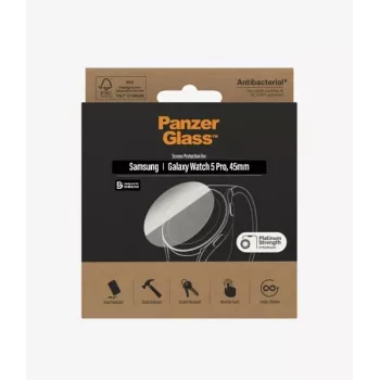 PanzerGlass Samsung Galaxy Watch 5 Pro 45mm ekrano apsauginis stiklas – 9H grūdintas stiklas, antibakterinis, atsparus įbrėžimams ir smūgiams