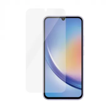 PanzerGlass Ultra-Wide Fit Grūdinto stiklo ekrano apsauga, skirta Samsung Galaxy A34 5G (skaidri, 9H kietumas, antibakterinė, nuo krašto iki krašto)