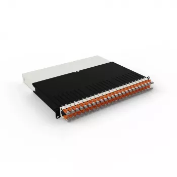 PATCHBOX 8RU STP CAT6A 8 prievadų ekranuotas skydelis (oranžinis) | ITwork.lt