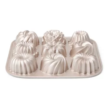 Patisse PAT-04521 Nerūdijančio plieno mini Bundt formų rinkinys, 6 vnt., juodos spalvos