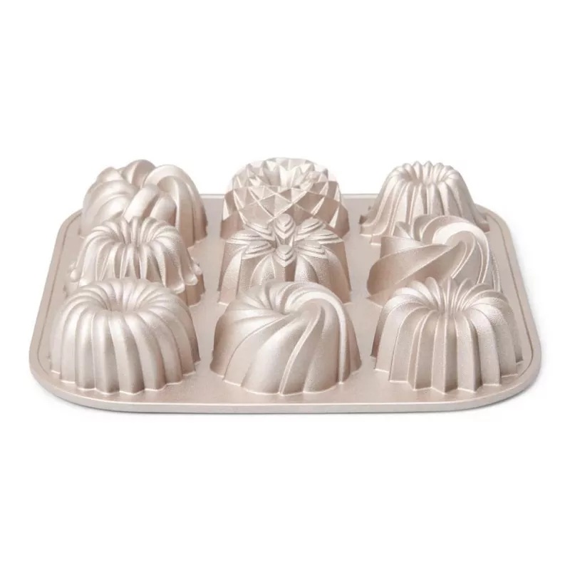 Patisse PAT-04521 Nerūdijančio plieno mini Bundt formų rinkinys, 6 vnt., juodos spalvos