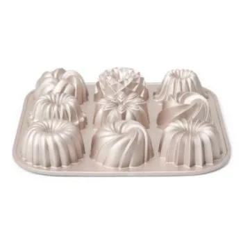 Patisse PAT-04521 Nerūdijančio plieno mini Bundt formų rinkinys, 6 vnt., juodos spalvos