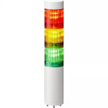 PATLITE LR4-302WJNW-RYG Signal Tower LED 3 pakopų raudona/geltona/žalia 24V DC su išvestais laidais balta