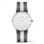 PAUL HEWITT Unisex laikrodis Sailor Line 39mm Rožinis auksas Nerūdijantis plienas Baltas ciferblatas Pilkas odinis dirželis Kvarcinis PHSASSTWGRW20