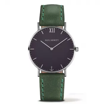 Paul Hewitt moteriškas laikrodis Sailor Line kvarcinis PHSASSMB12M 36mm rožinis auksas nerūdijantis plienas juodas ciferblatas