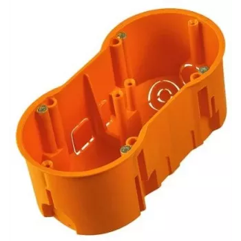 PAWBOL A.0042WPG giluminė dviguba įmontuojama dėžutė 60 mm su varžtais, oranžinė