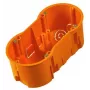 PAWBOL A.0042WPG giluminė dviguba įmontuojama dėžutė 60 mm su varžtais, oranžinė