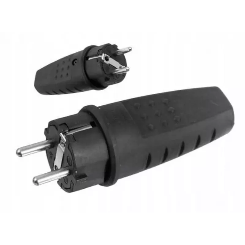 PAWBOL D.3158L LUX nešiojamas guminis kištukas 250V 16A IP44 Schuko
