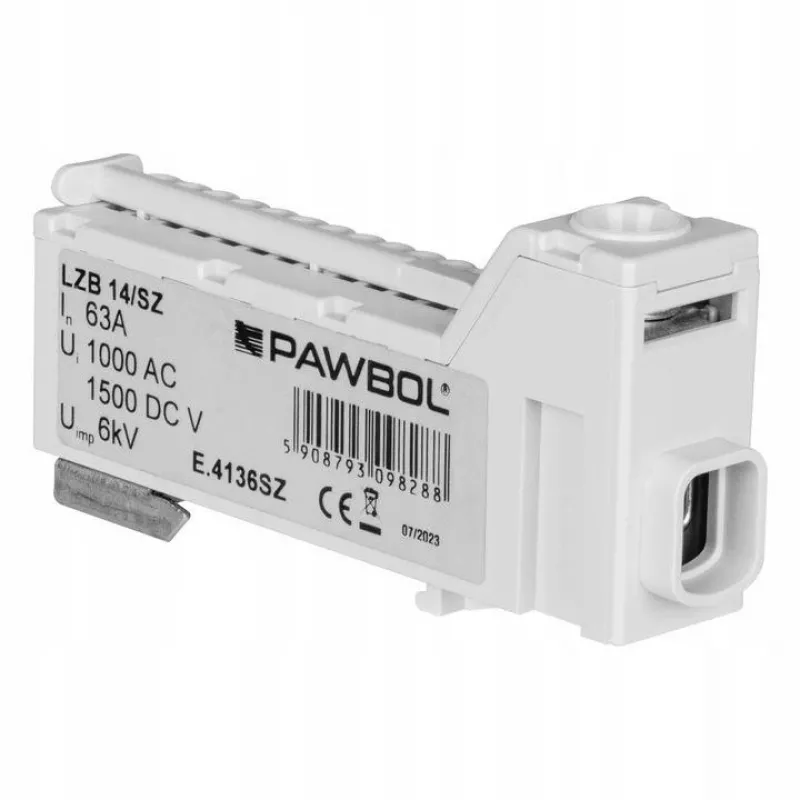 PAWBOL Bekontaktė Gnygtų Juosta LZB E.4136SZ Pilka (12 polių, 450V, 24A)