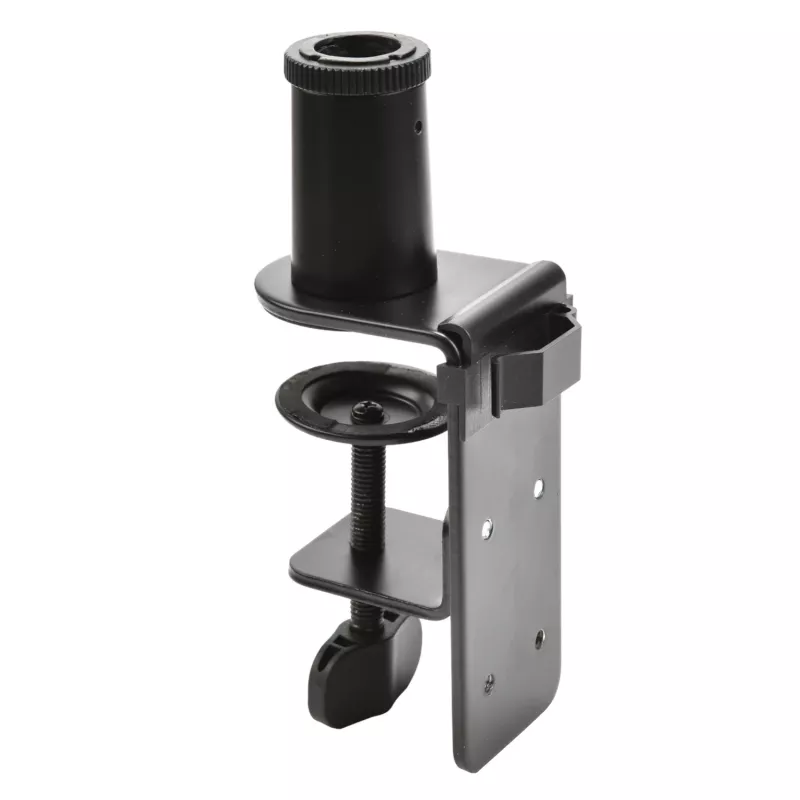 PCBuilder CAST STEADY mikrofonų stovas - stalinis spaustukas, žirklinis stovas, plienas, 1,5 kg apkrova, 750 mm siekimas, 360° sukimasis, paslėptas kabelių valdymas, juoda