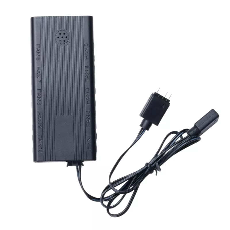 PCBuilder TORNADO CHILL ARGB 120 mm ventiliatorių rinkinys - 3 vnt., adresuojamas RGB, PWM, hidraulinis guolis, 65 CFM, 6 prievadų hub