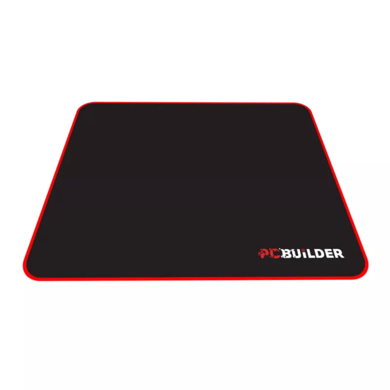 PCBuilder TRACK Small pelė kilimėlis – audinio paviršius, susiūti kraštai, neslystanti guminė bazė, 3 mm storio, juodas