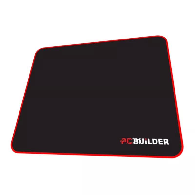 PCBuilder TRACK Small pelė kilimėlis – audinio paviršius, susiūti kraštai, neslystanti guminė bazė, 3 mm storio, juodas