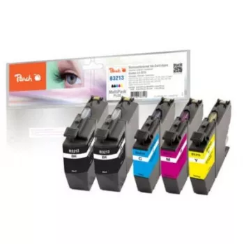Peach PI500-267 Multipack suderinamos rašalo kasetės Brother LC-3213 (5 vnt., juoda ir spalvota, 850/1375 puslapių)