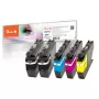 Peach PI500-267 Multipack suderinamos rašalo kasetės Brother LC-3213 (5 vnt., juoda ir spalvota, 850/1375 puslapių)