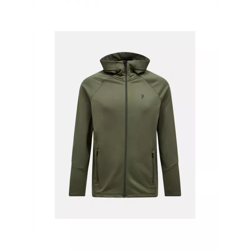 Peak Performance Rider Essentials Zip Hood - Pine Needle, Size L