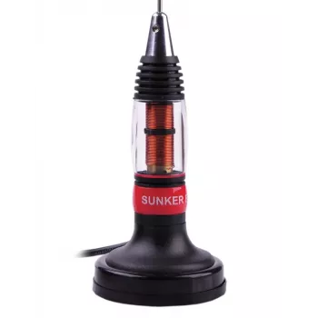PEIYING Sunker Elite CB 119 CB antena su magnetu, 26.960–27.400 MHz, 100W, 50 omų, 65 cm, PL-259, RG-58 4m