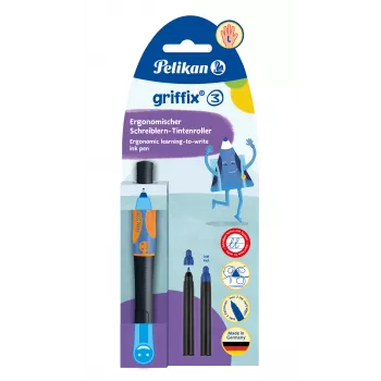 Pelikan griffix Neon Black kairiarankiams flomasteris - rožinis 821018