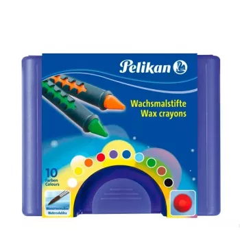 Pelikan K12 vaško pieštukai, 10 spalvų, kartoninėje dėžutėje 723155