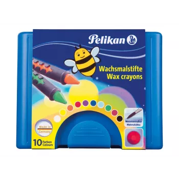 Pelikan K12 vaško pieštukai, 10 spalvų, kartoninėje dėžutėje 723155