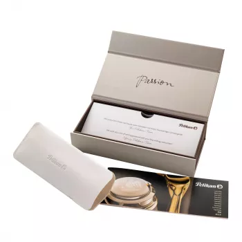 Pelikan M205 rašiklis - juodas su sidabrinėmis detalėmis, vidutinio dydžio plunksna 971945