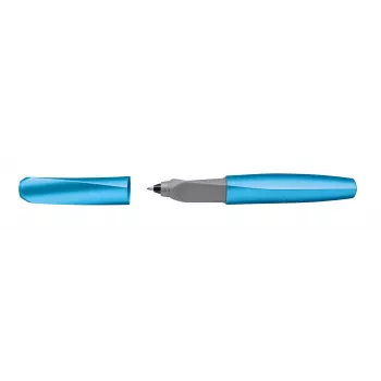 Pelikan Souverän K200 sukamoji šratinukas - marmurinis mėlynas - auksiniai apdailos elementai - vidutinis rašiklio antgalis - užpildomas - pagamintas Vokietijoje