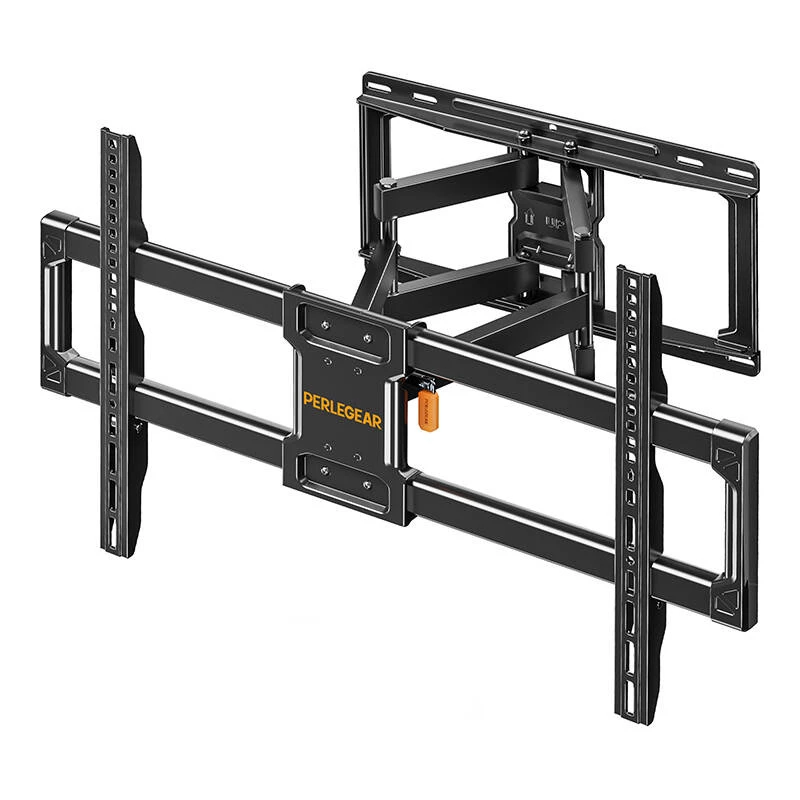 Perlegear PGLF12-EU Full Motion TV laikiklis sieniniam 42-82 colių televizoriui, 60 kg talpa, juodas