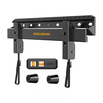 PERLEGEAR PGMT7 Pilno Judesio TV Laikiklis 24-55 Colių Televizoriams, Dviguba Ranka, Maks. 45 kg, VESA 75x75–400x400 mm, Juodas