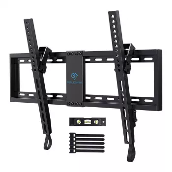PERLESMITH PSLTK1 Full Motion TV laikiklis 37-82 colių televizoriams, dvigubos svirtys, 60 kg talpa, VESA 200x100–600x400, juodas