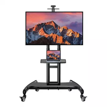 PERLESMITH PSTVMC05-US Full Motion TV laikiklis 32-82 colių televizoriams, dvigubos šarnyrinės rankos, 60 kg talpa, VESA 200x100–600x400, juodas