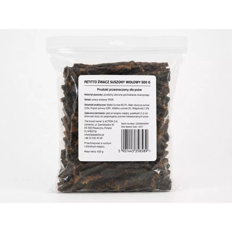 PETITTO Džiovintos jautienos kramtukas 500g