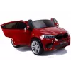 PETMEX baterijomis varomas automobilis New BMW X6M SUV LED šviesos MP3 raudonas lakuotas