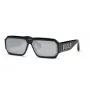 PHILIPP PLEIN MAN SPP150-670703 Akiniai stačiakampiu juodu rėmeliu, pilkais lęšiais, 67/11/145 mm