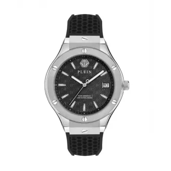 Philipp Plein vyriškas automatinis skeletinis laikrodis PWUFA0125 44mm juodas silikonas