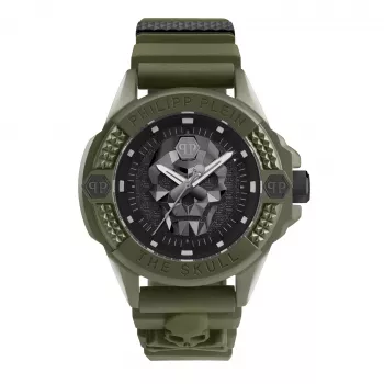 Philipp Plein Vyriškas Automatinis Skeleto Laikrodis PWUBA0423 44mm Juodas Silikonas