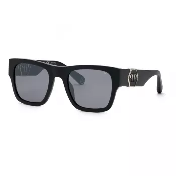 Vyriški Philipp Plein akiniai nuo saulės SPP042M54703X – juodas rėmelis, pilki lęšiai, 54 mm