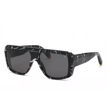 PHILIPP PLEIN vyriški akiniai nuo saulės SPP074640Z212 Pilot Black/Grey 64/15/145 mm