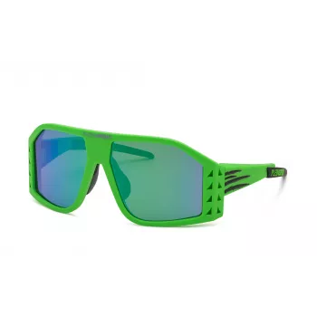 Philipp Plein vyriški akiniai nuo saulės SSP002-6195GV Pilot/Aviator juodas acetatas pilkas gradientas UV400