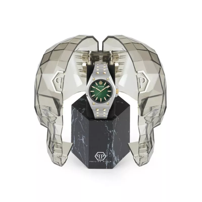 Vyriškas laikrodis Philipp Plein PWPMA0224 43mm juodas ciferblatas silikoninis dirželis