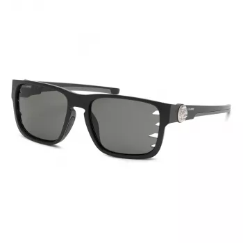Philipp Plein Sport vyriški akiniai nuo saulės SSP004-570U28 juodi/pilki 57/18/135 mm