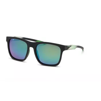 Philipp Plein Sport vyriški akiniai nuo saulės SSP010-56U28Z - juodas acetatinis rėmelis, pilki polikarbonatiniai lęšiai, 56/19/135 mm