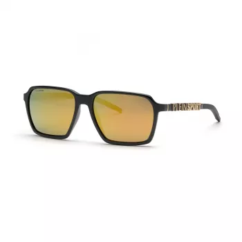 Philipp Plein Sport vyriški akiniai nuo saulės SSP012-59Z42P - juodas acetato rėmelis, pilki poliarizuoti lęšiai, 59/16/145 mm