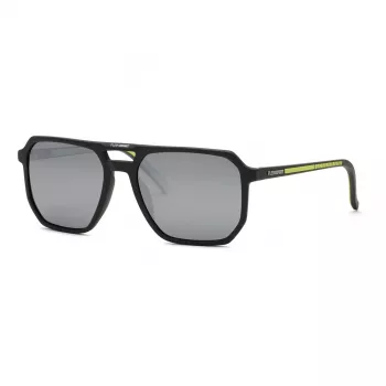 Philipp Plein Sport Vyriški Akiniai nuo Saulės SSP032-58C02X Juodas Acetato Rėmas Pilki Lęšiai 58/19/145 mm