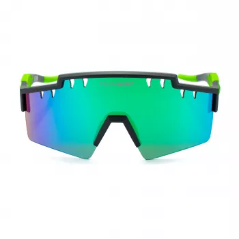 PHILIPP PLEIN SPORT SSP001-99U28V Vyriški Akiniai nuo Saulės – Juodas Rėmelis, Pilki Lęšiai, Skydo Stilius