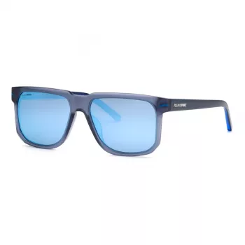 Philipp Plein Sport SSP037-59UA1P Vyriški Akiniai nuo Saulės – Blizgantis Juodas Acetato Rėmas, Rūkyti Polikarbonato Lęšiai, 59/16/150 mm