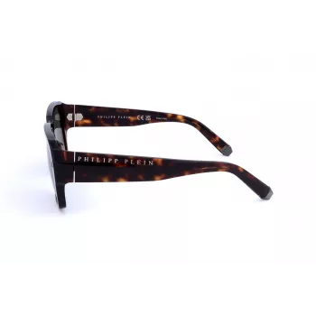 PHILIPP PLEIN SPP081-550722 Vyriški Akiniai Nuo Saulės Juodas Acetatas Pilki Lęšiai 55/17/145 mm