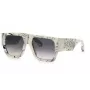 PHILIPP PLEIN SPP094M5409YL Vyriški Akiniai nuo Saulės - Acetato Rėmelis, Pilki Lęšiai, 54/18/145 mm