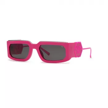 Philipp Plein SPP119M5807BE Unisex Square Sunglasses Black/Grey 58/21/135 mm