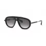 PHILIPP PLEIN SPP151V57700Y Vyriški Akiniai nuo Saulės – Juodas Acetato Rėmas, Pilki Polikarbonato Lęšiai, 57 mm