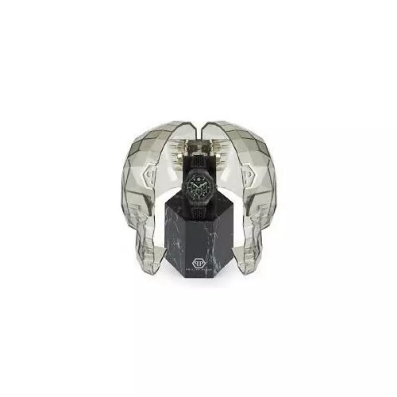 Philipp Plein The $keleton Vyriškas Automatinis Laikrodis PWPRA0624 46mm Nerūdijantis Plienas Juodas Silikonas